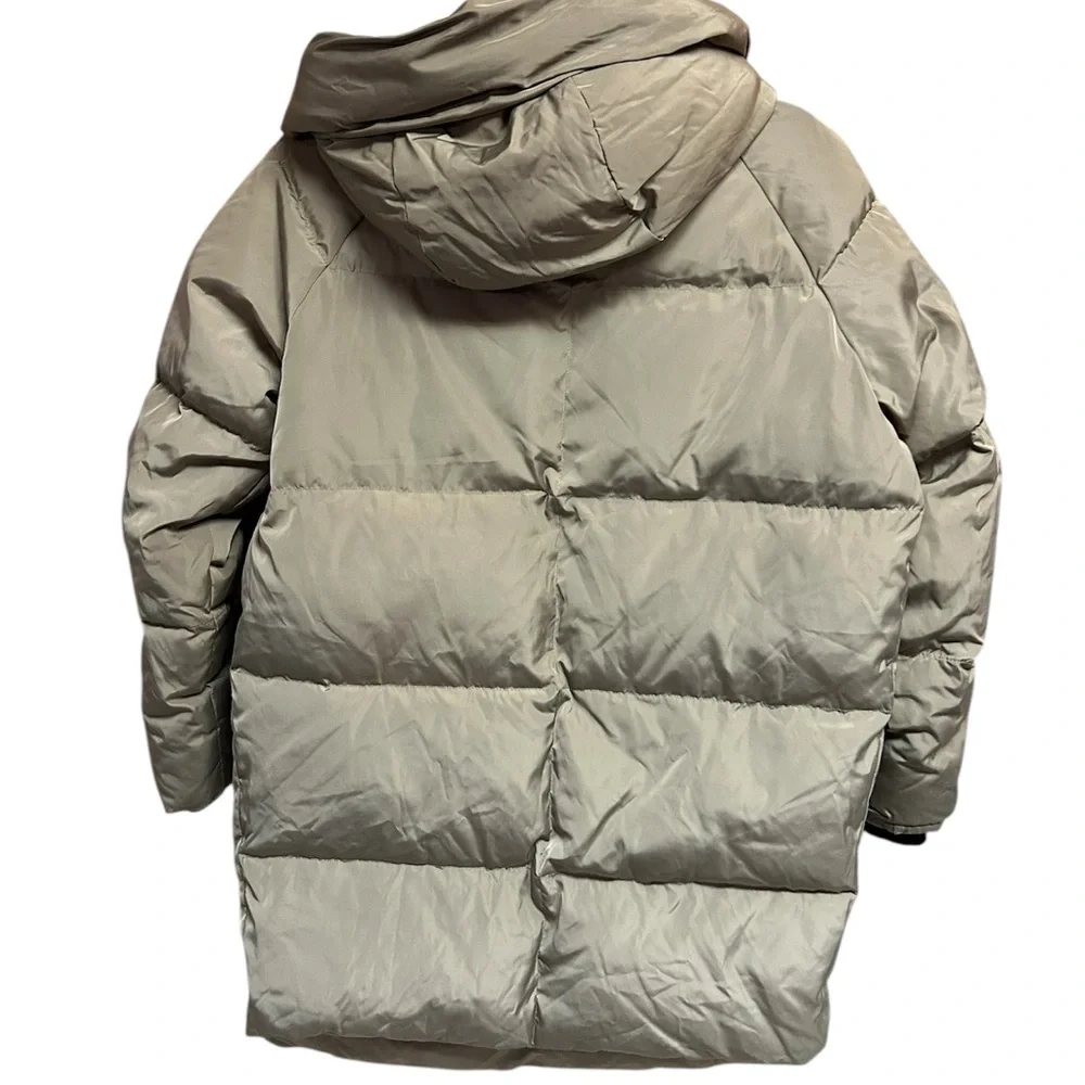 OROLAY Women's Olive Puffer Jacket with Sherpa Lined Hood - Picture 2 of 7